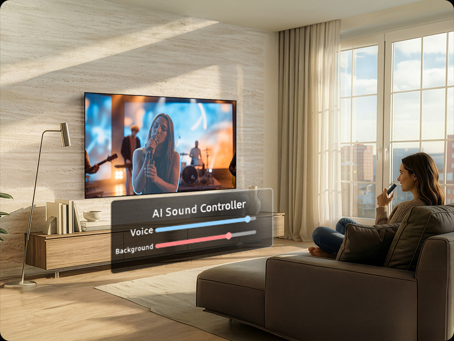 Televize Samsung sledování v obýváku