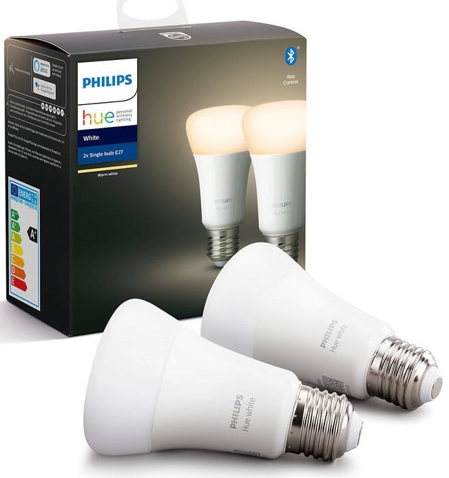 Chytrá žárovka Philips Hue Bluetooth 9W, E27, White (2ks)