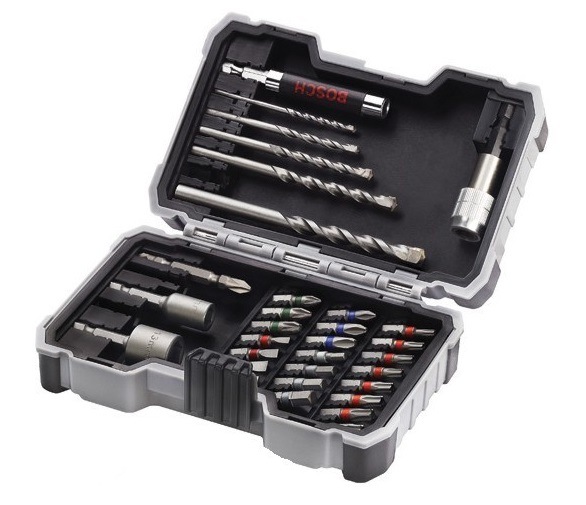 Sada vrtáků a bitů Bosch Robust Line Pro-Mix (35 ks) modré