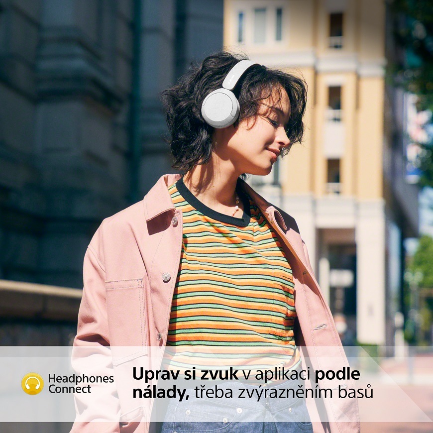 Sluchátka Sony WH-CH520 bílá Sony WH-CH520, bílá, aplikace Headphones Connect