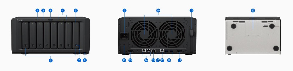 Datové úložiště (NAS) Synology DiskStation DS1823xs+ černé Synology DiskStation DS1823xs+
