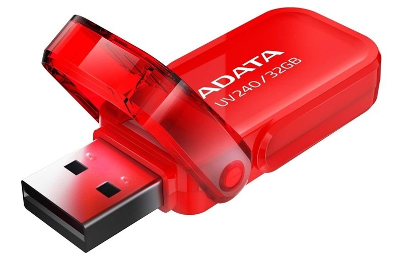USB Flash ADATA Dash Drive UV240 32GB červený Flash USB ADATA Dash Drive UV240 32GB USB 2.0 obsahuje otvor pro připevnění na klíče či šňůrku