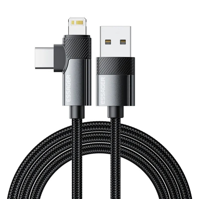 Nabíjecí kabel Essager s výkonem 15 W, 2 m, černá barva