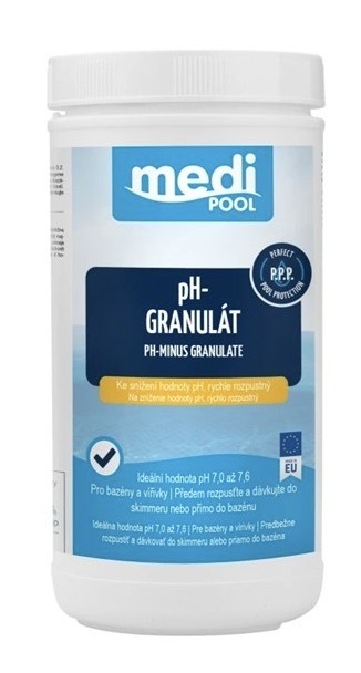 Bazénová chemie MediPOOL o hmotnosti 1,5 kg, pro dezinfekci vody