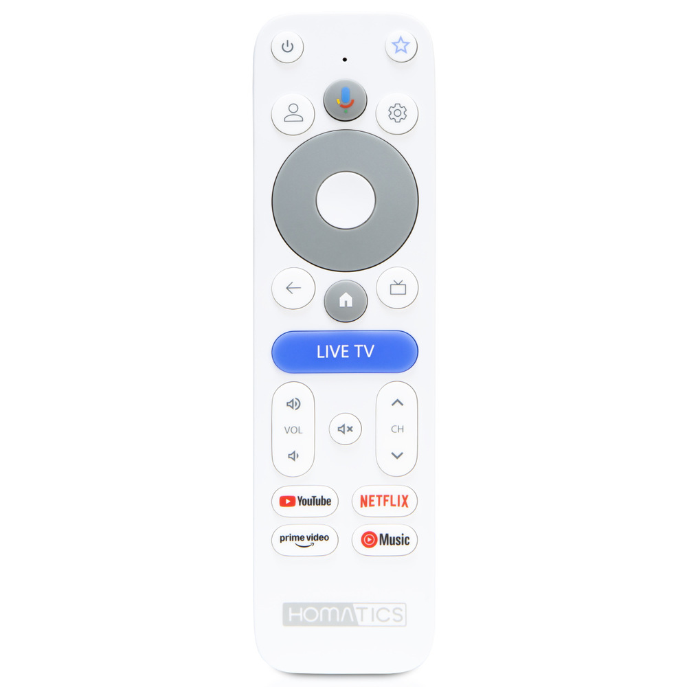 Multimediální centrum HOMATICS Dongle 4K V2 bílý Multimediální přehrávač Homatics Dongle 4K V2 nabízí dálkové ovládání