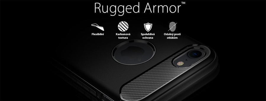 Kryt na mobil Spigen Rugged Armor na Apple iPhone 7 černý