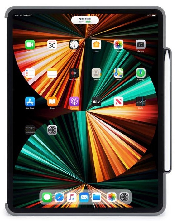 Pouzdro na tablet Pipetto Origami Penci na Apple iPad Pro 12.9“ (2021/2020/2018) šedé