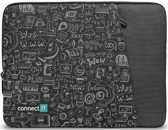 Pouzdro na notebook Connect IT Doodle 15.6" černé
