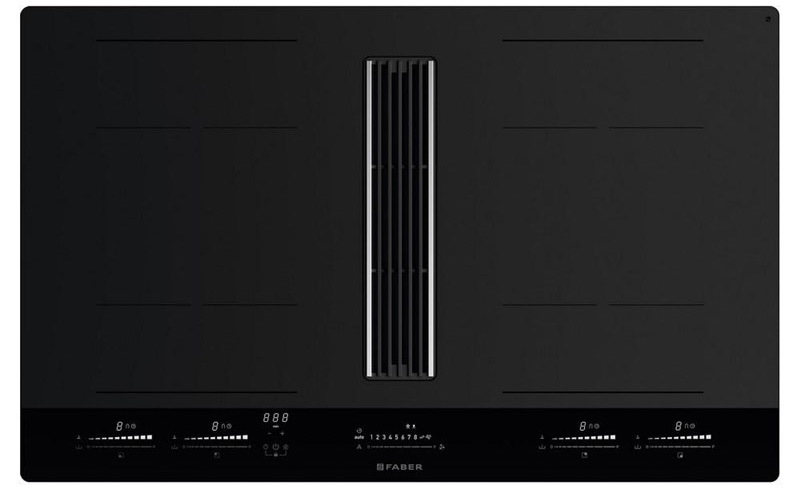 Indukční varná deska s odsáváním Faber GALILEO STRIPES F83 černá