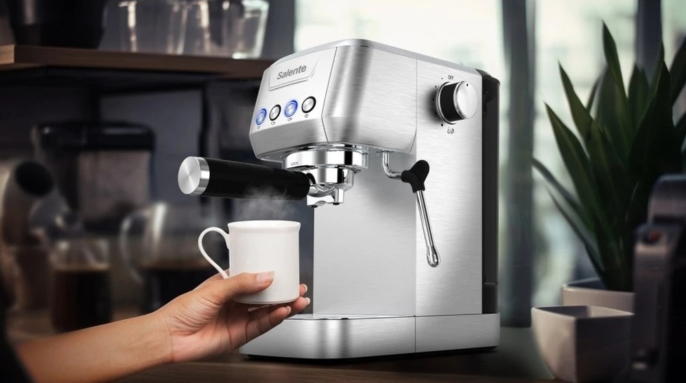 Pákový kávovar Salente Coffio nerez