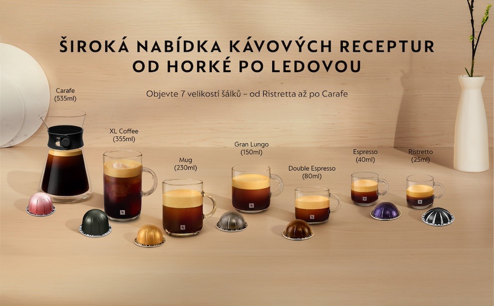 Kapslový kávovar De'Longhi Nespresso Vertuo Lattissima ENV300.B černý