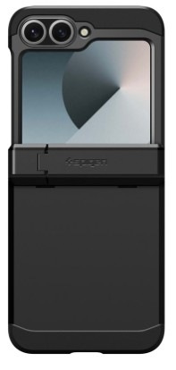 Kryt na mobil Spigen Tough Armor Pro MagSafe na Samsung Galaxy Z Flip7 FE/Flip6 černý Kryt na mobil Spigen Tough Armor Pro MagSafe na Samsung Galaxy Z Flip7 FE/Flip6 v černé barvě