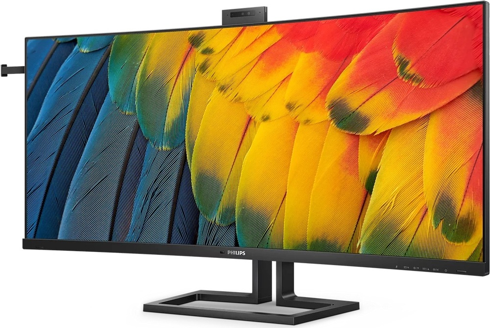 Monitor Philips 40B1U6903CH/00 černý Philips zakřivený monitor s výsuvnou webkamerou a tenkými rámečky pro práci i videohovory