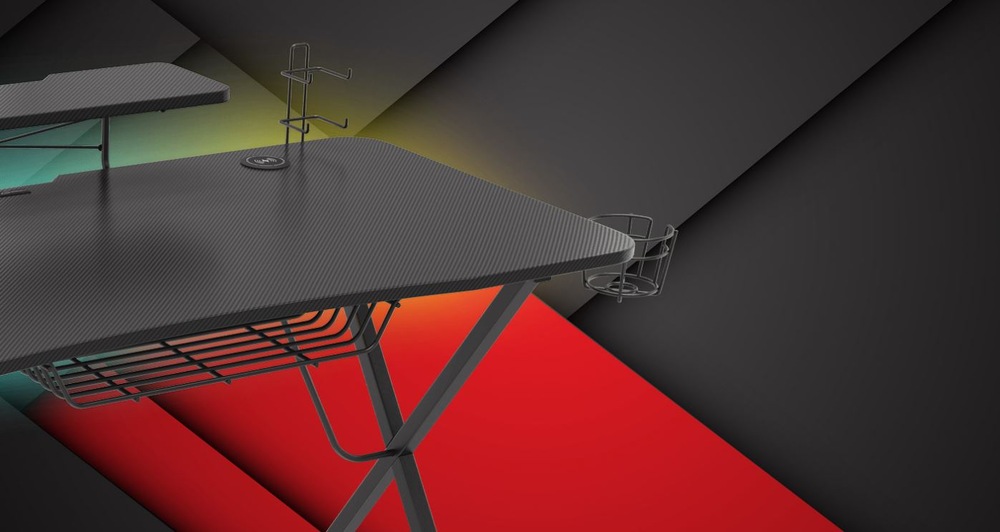 Herní stůl Genesis HOLM 300 RGB černý Genesis HOLM 300 RGB