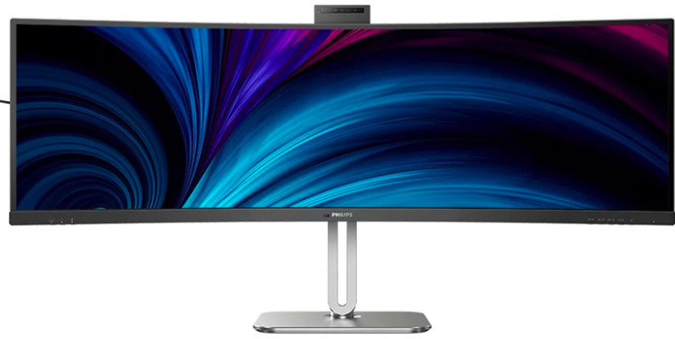 Zakřivený monitor Philips 49B2U5900CH 48,8″ v černém provedení s výklopnou webkamerou