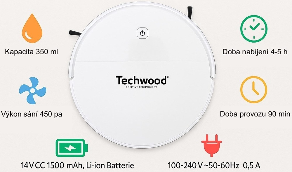 Robotický vysavač Techwood TAR2031 černý
