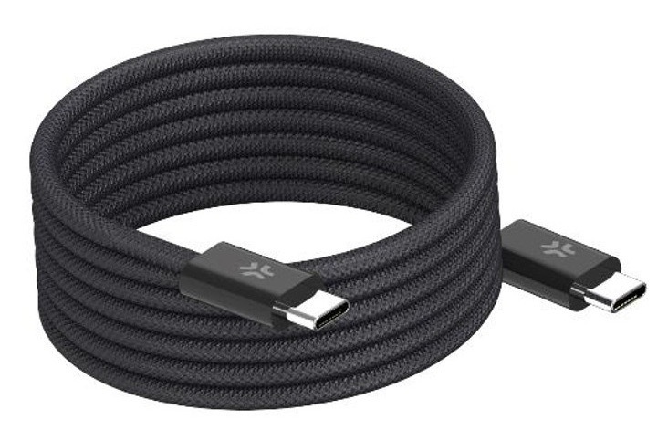 Datový kabel Celly s výkonem až 60 W, černá barva