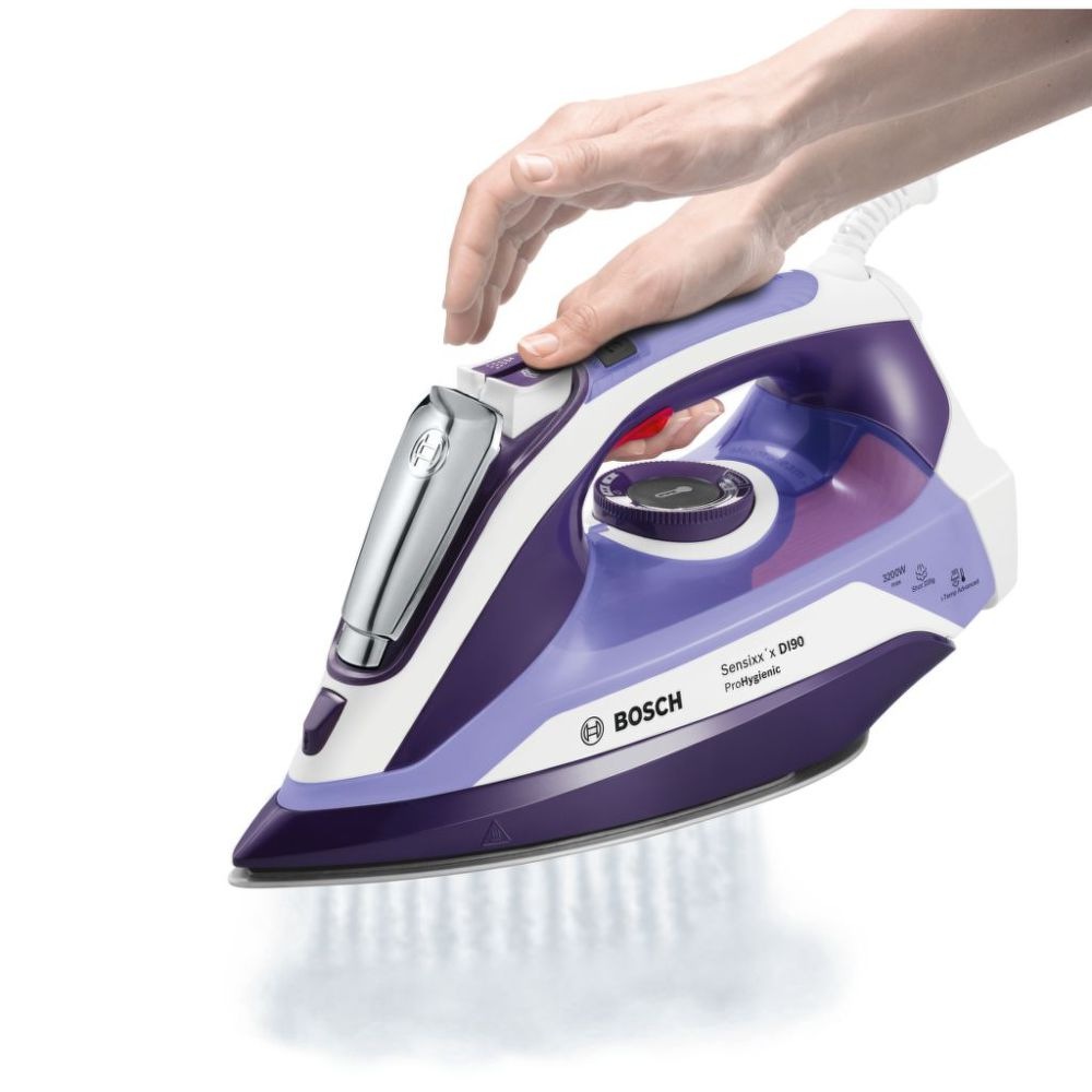 Žehlička Bosch ProHygienic TDI903231H bílá/fialová