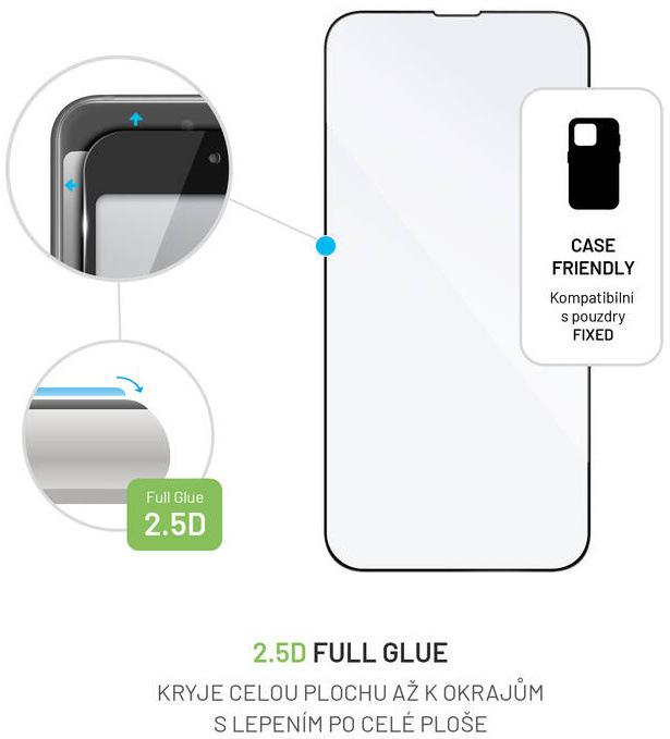 Tvrzené sklo FIXED Full-Cover na Apple iPhone 14 Plus černé