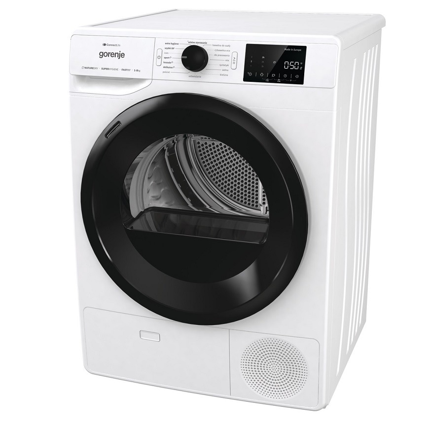Sušička prádla Gorenje DPNE83GNLWIFI, bílá, tepelné čerpadlo