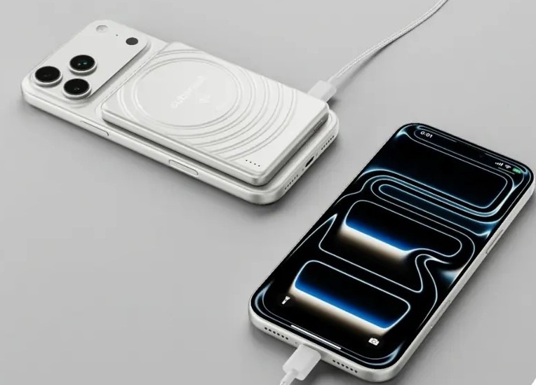 Powerbanka Cubenest SlimDual MagSafe Qi2 5000 mAh stříbrná