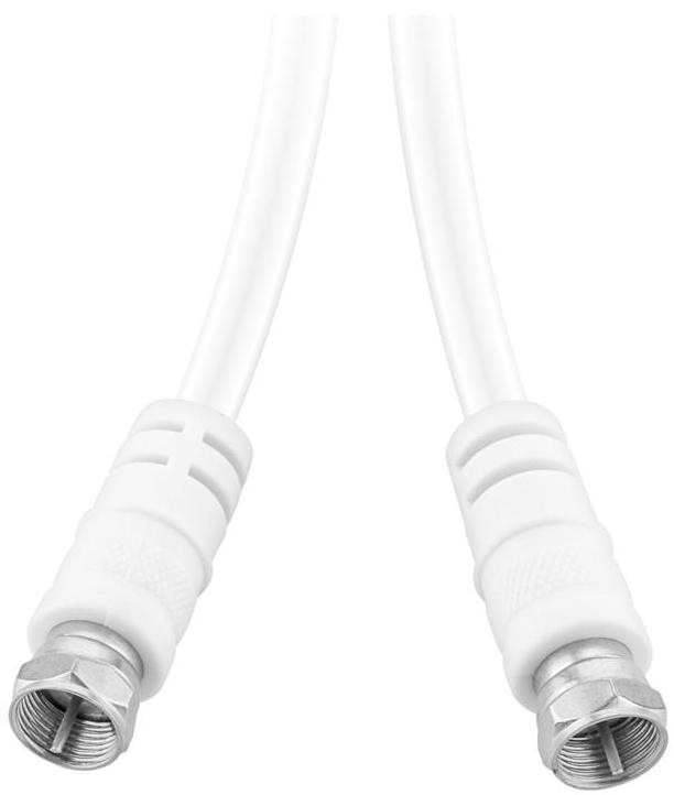 Satelitní kabel GoGEN 10m, F konektory bílý