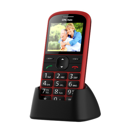 Mobilní telefon CPA Halo 21 Senior červený