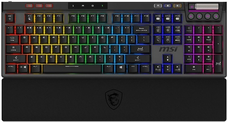 Herní klávesnice MSI Strike Pro Wireless Silent v českém layoutu, černá barva