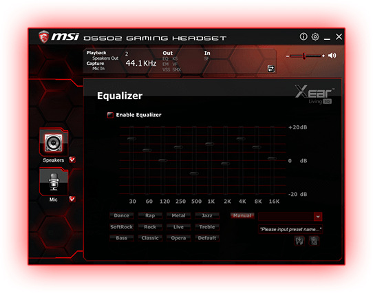 Headset MSI DS502 Gaming černý