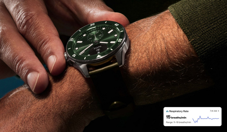 Chytré hodinky Withings Scanwatch Nova 42 mm stříbrné/zelené