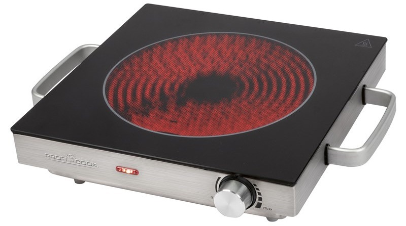 Vařič sklokeramický Profi Cook EKP 1210, 20 cm nerez