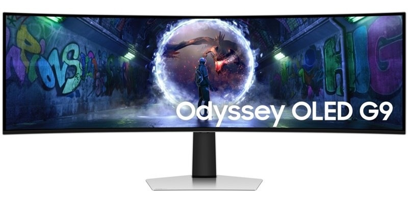 Herní monitor Samsung Odyssey OLED G9 stříbrný