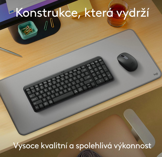Klávesnice Logitech K250 CZ/SK - grafitová