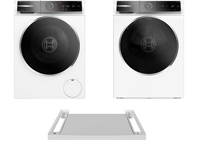 Set Bosch pračky WGB244A2BY, sušičky WRB247CNBY a mezikusu Bosch WTZ2800