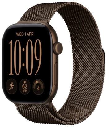 Chytré hodinky Apple Watch Series 12 GPS 46 mm tmavě bronzový hliník, tmavě bronzový milánský tah - S/M Chytré hodinky Apple Watch Series 12 GPS 46 mm tmavě bronzový hliník, tmavě bronzový milánský tah - S/M