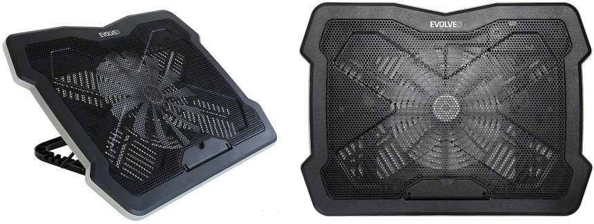 Chladicí podložka Evolveo Ania 6 RGB, 10" až 17", černá