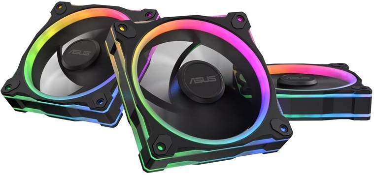 3× reverzní ventilátor Asus PRIME MR120 ARGB