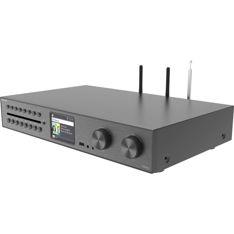 Internetové rádio Telestar v černé barvě.