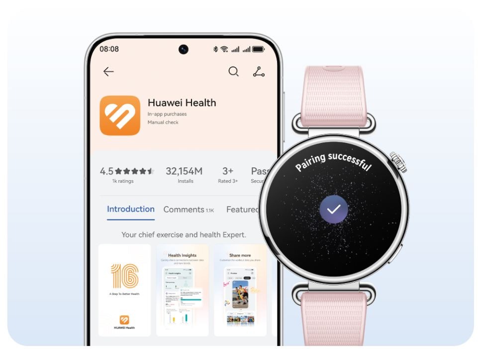 Chytré hodinky Huawei Watch GT 7 46 mm šedé Chytré hodinky Huawei Watch GT 7 propojené s aplikací Huawei Health v mobilním telefonu