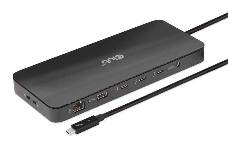 Dokovací stanice Club3D Thunderbolt 4, 3xUSB-C, 3xUSB-A, PD černá
