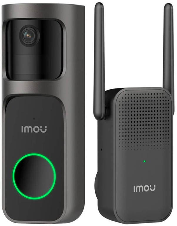 Videozvonek Imou Doorbell 2S Kit s vyzváněcím modulem v černé barvě