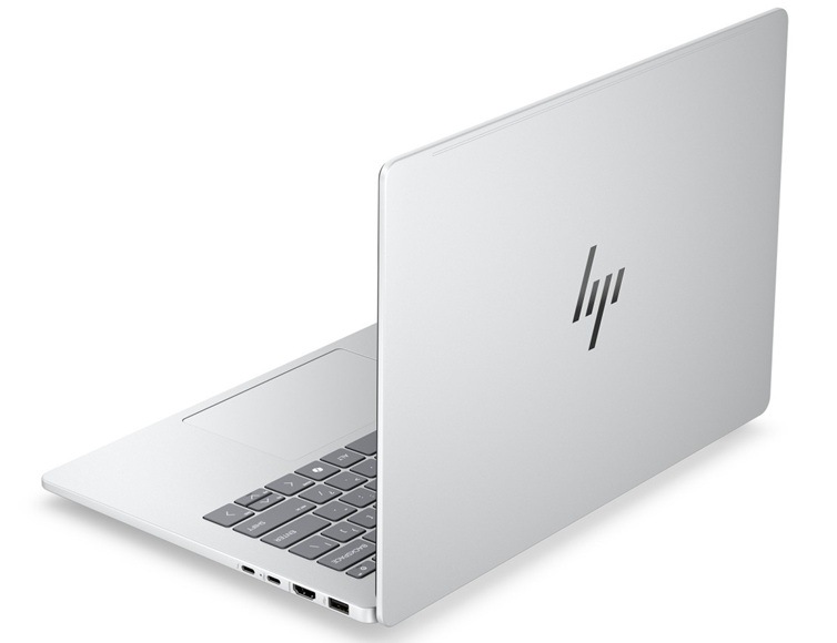 Notebook HP OmniBook X AI 14-ka0070ncx + Game Pass předplatné na 2 měsíce stříbrný Detail obrázku notebooku.