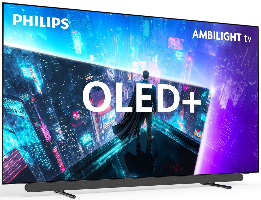 Televize Philips 55OLED911 s OLED panelem a čtyřstranným Ambilightem.