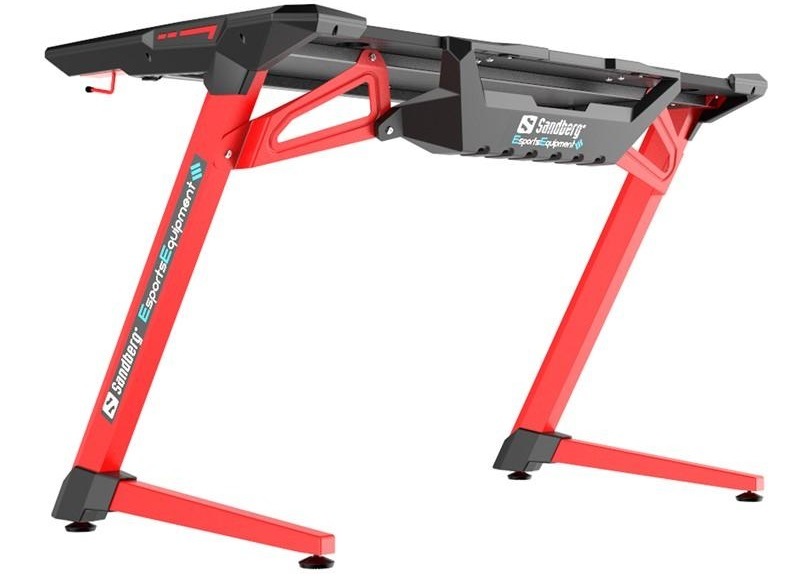 Herní stůl Sandberg Fighter Gaming Desk 2 černý/červený