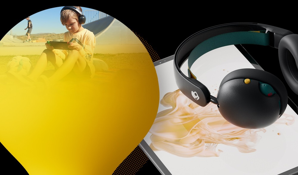 Sluchátka Skullcandy Grom Wireless Kids černá Skullcandy Grom Wireless Headphones for Kids