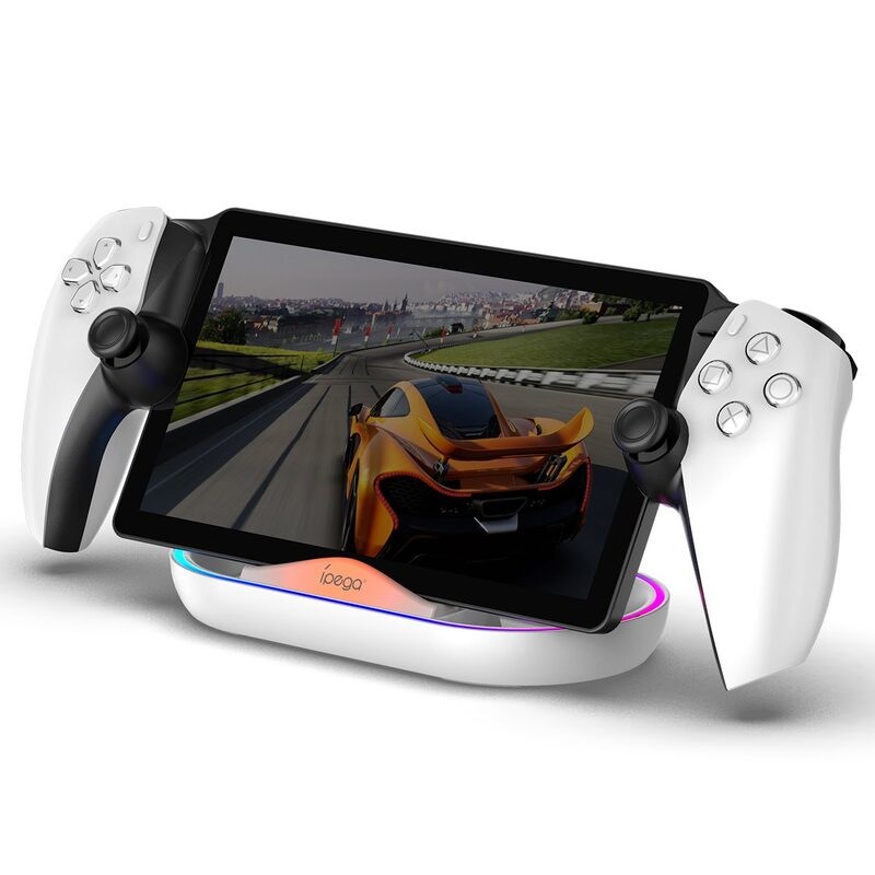 Dokovací stanice iPega P5P02 RGB pro Playstation Portal Remote Player bílá