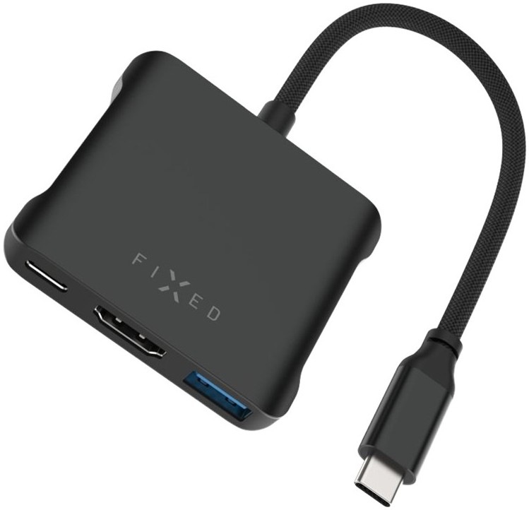 USB Hub FIXED Quadri 5-port USB-C, 140W PD 3.1 - černý