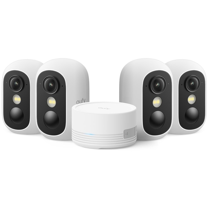 Komplet 4 IP kamer Anker eufy C35 a centrální jednotky HomeBase Mini 