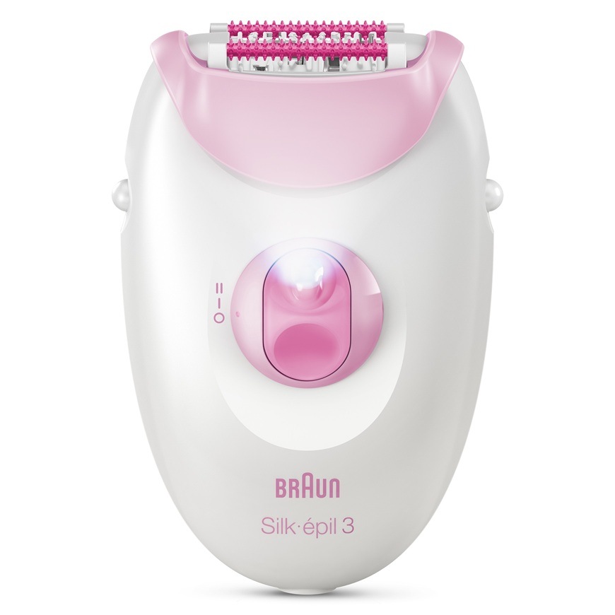 Epilátor Braun Silk-épil 3 SE3-000 v růžovo-bílém provedení.