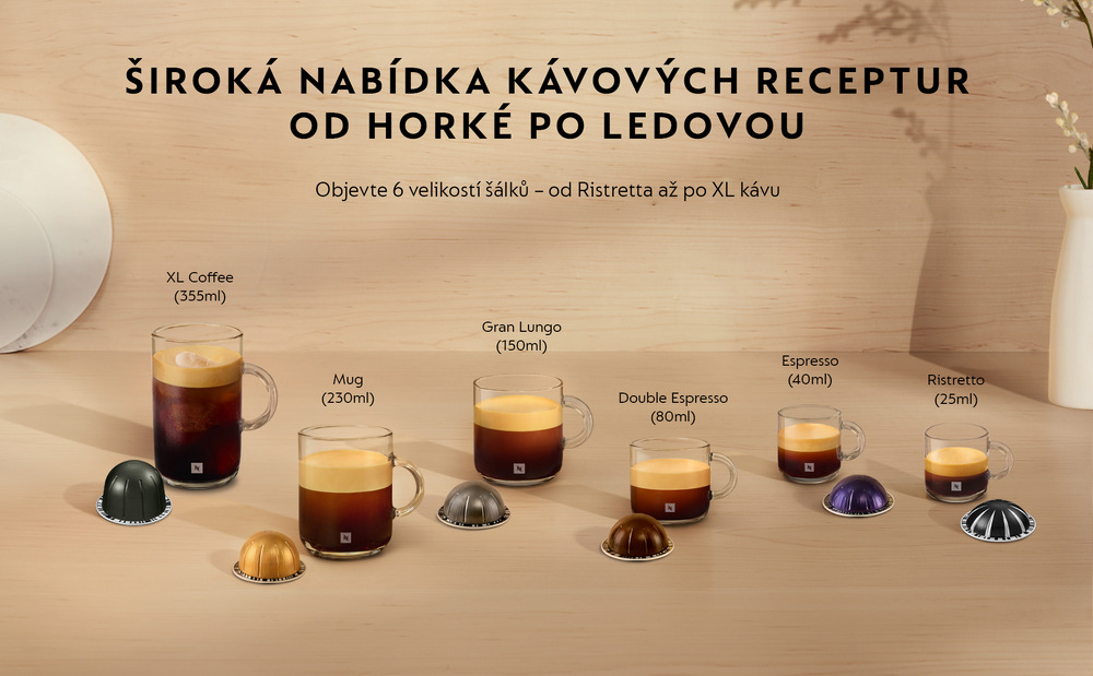 Kapslový kávovar De'Longhi Nespresso Vertuo Pop ENV90.B černý